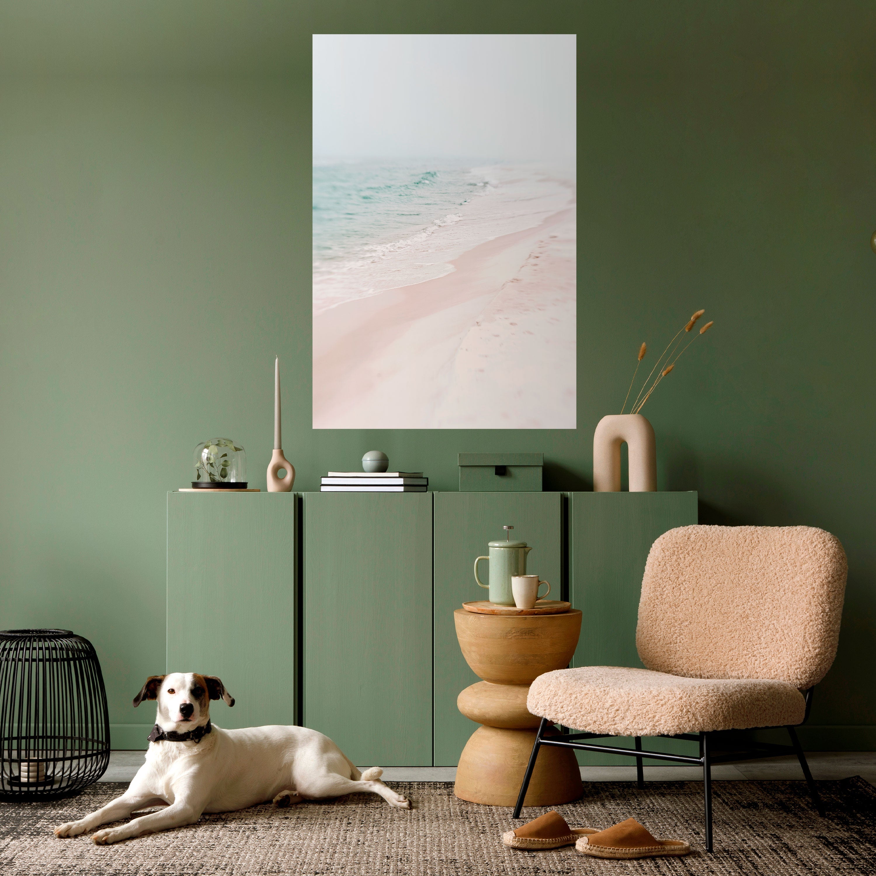 MISTY SHORELINE BLISS Poster Vertical Autocolante