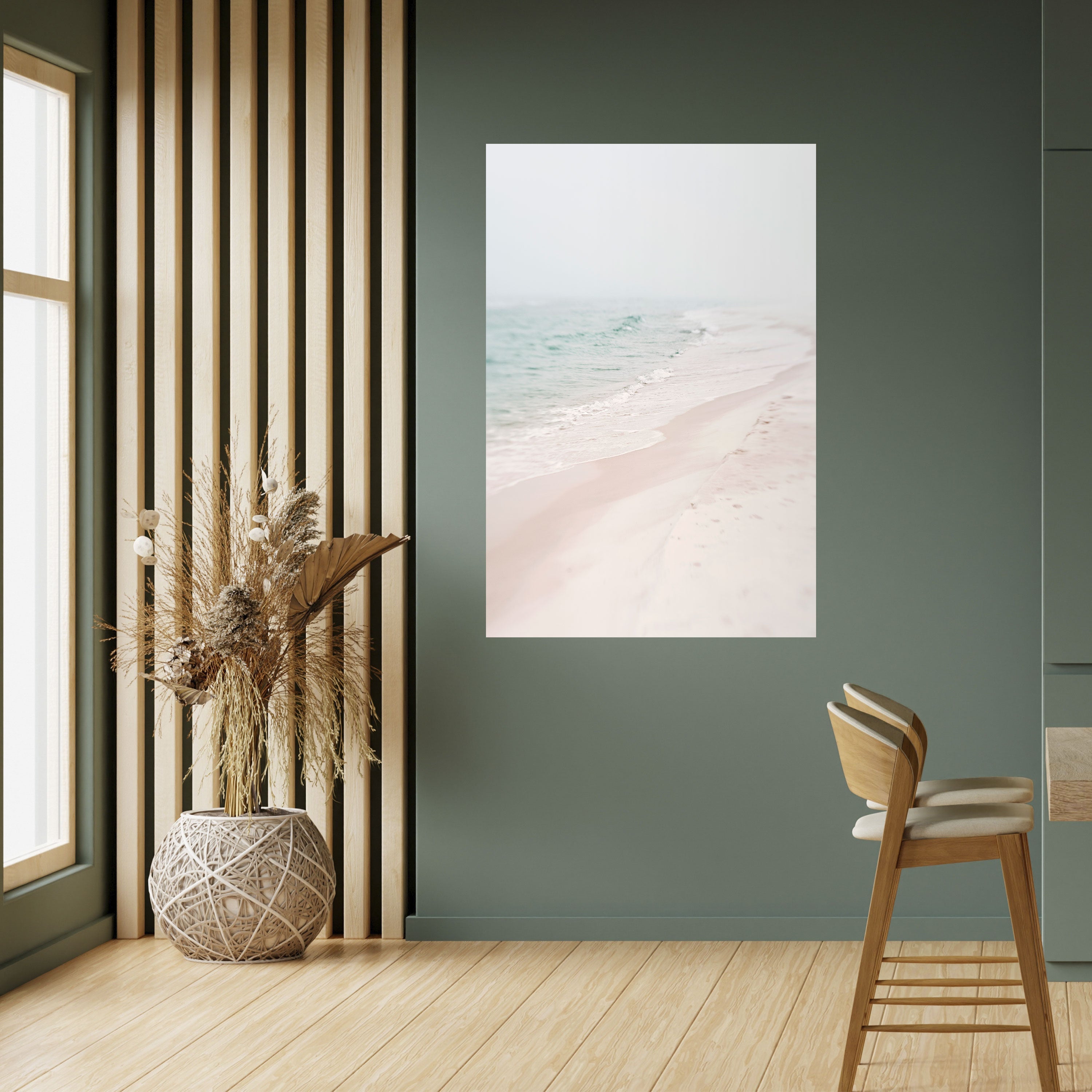 MISTY SHORELINE BLISS Poster Vertical Autocolante