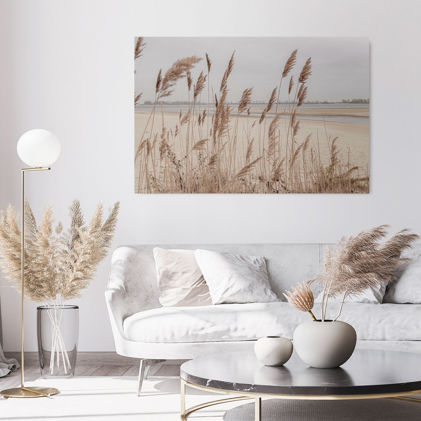 BREEZY STRAW HARMONY Horizontal Canvas Print