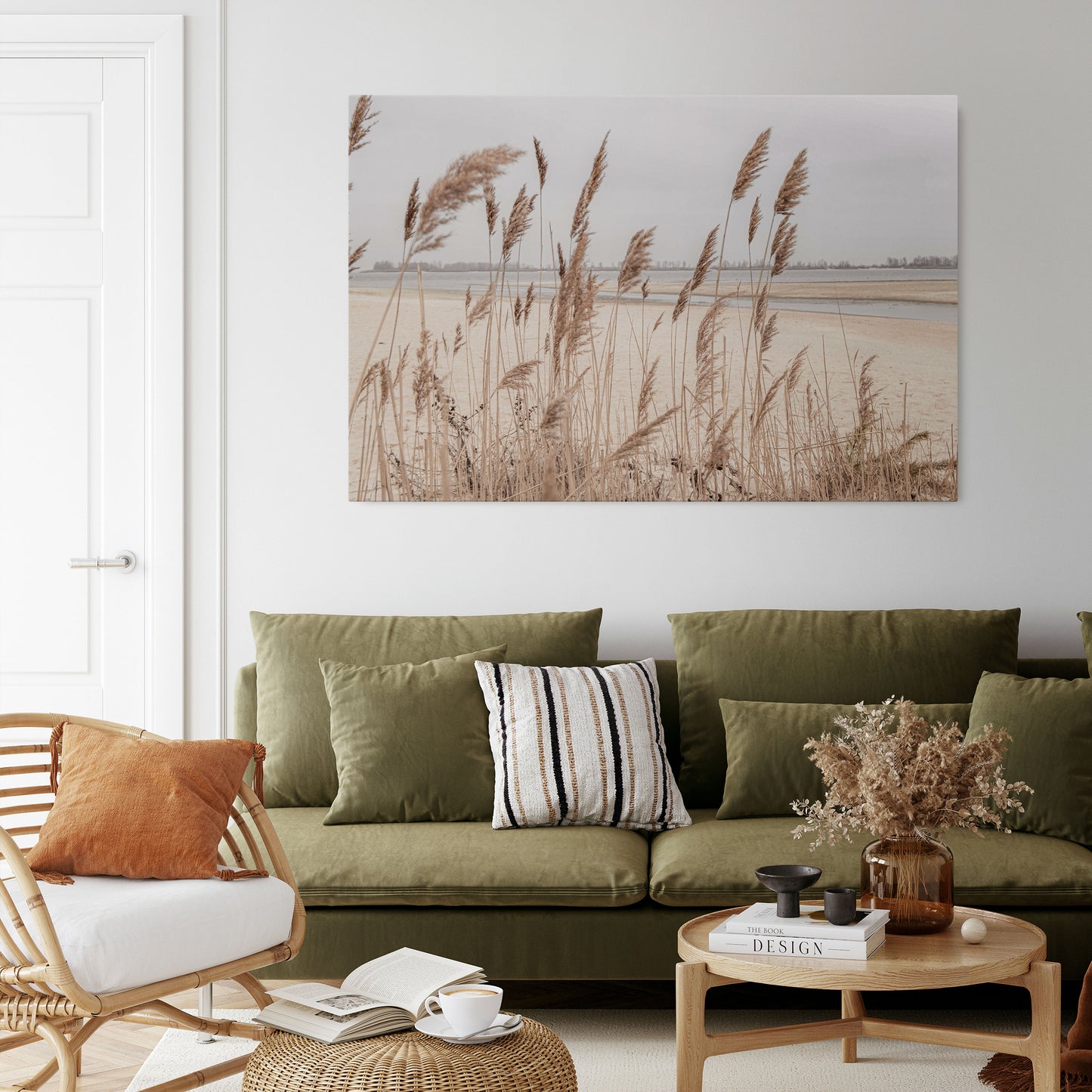 BREEZY STRAW HARMONY Horizontal Canvas Print