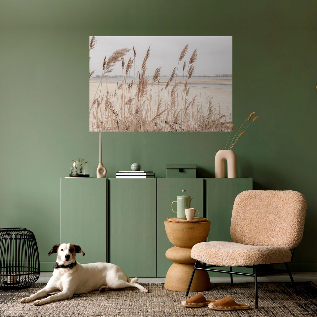 BREEZY STRAW HARMONY Peel and Stick Horizontal Poster