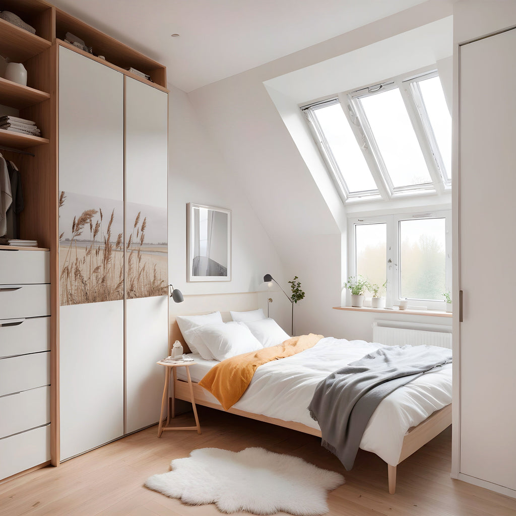 BREEZY STRAW HARMONY Peel and Stick Horizontal Poster