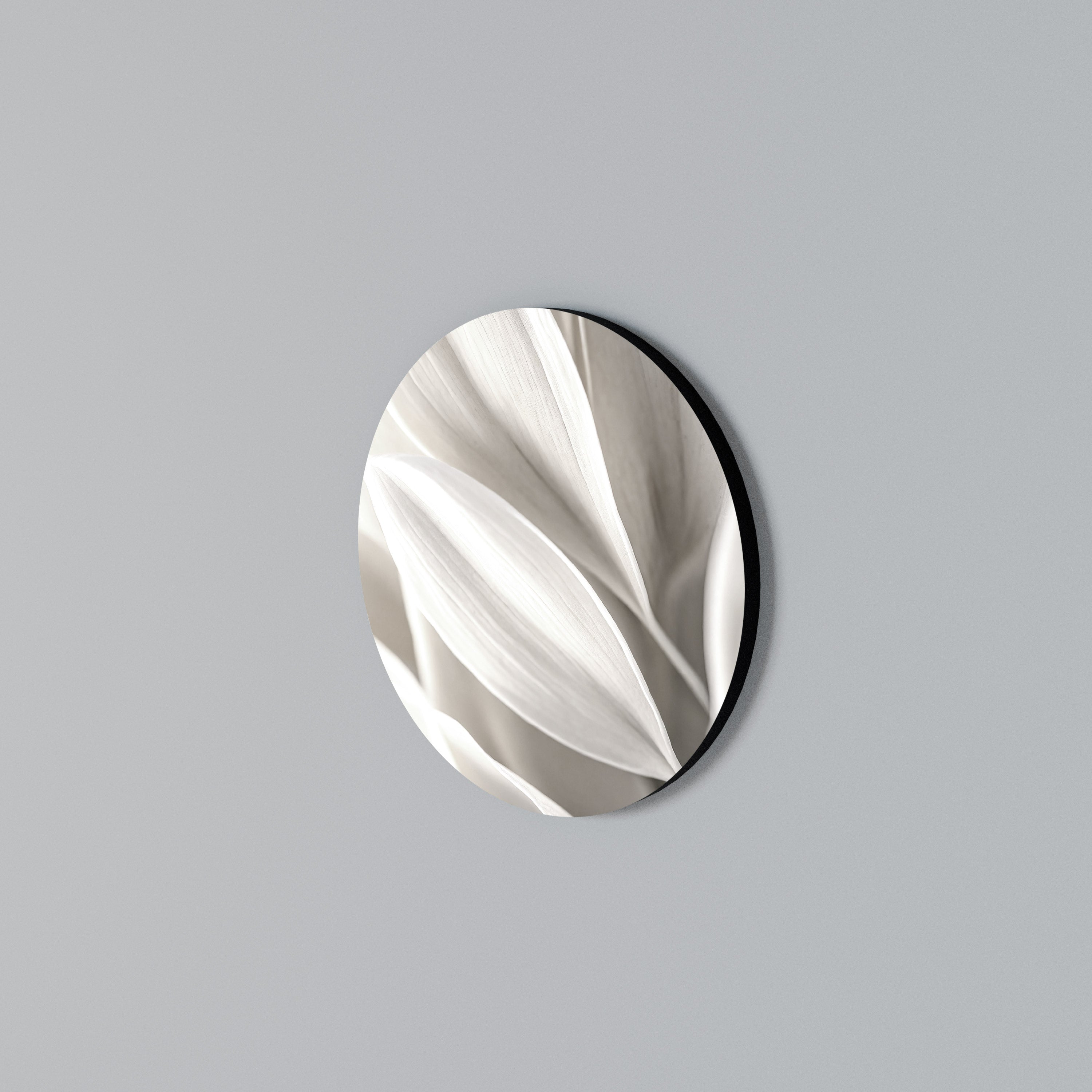 WHISPERS OF WHITE Arte de Parede Redonda