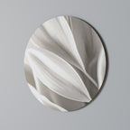 WHISPERS OF WHITE Round Wall Art