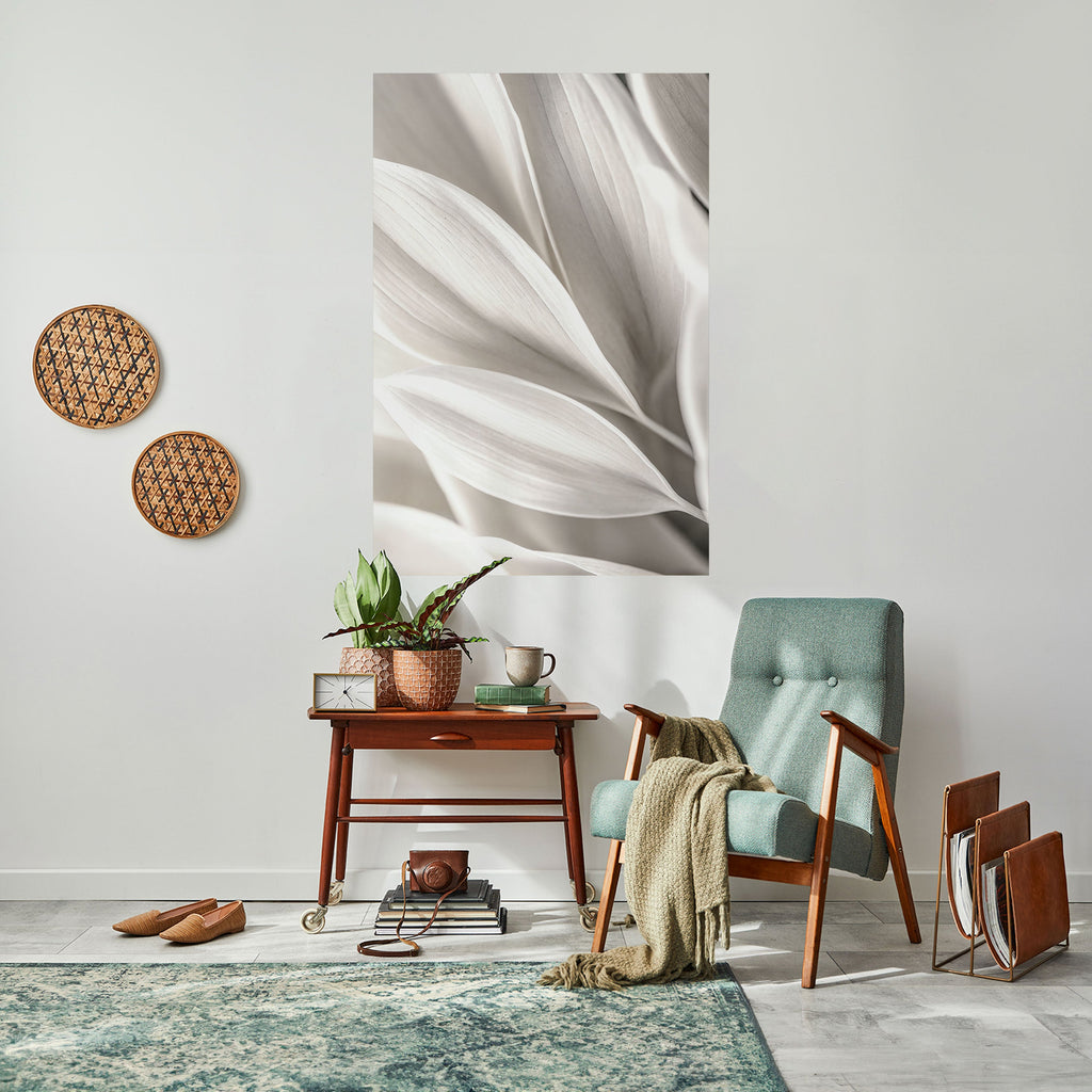 WHISPERS OF WHITE Peel and Stick Vertical Poster