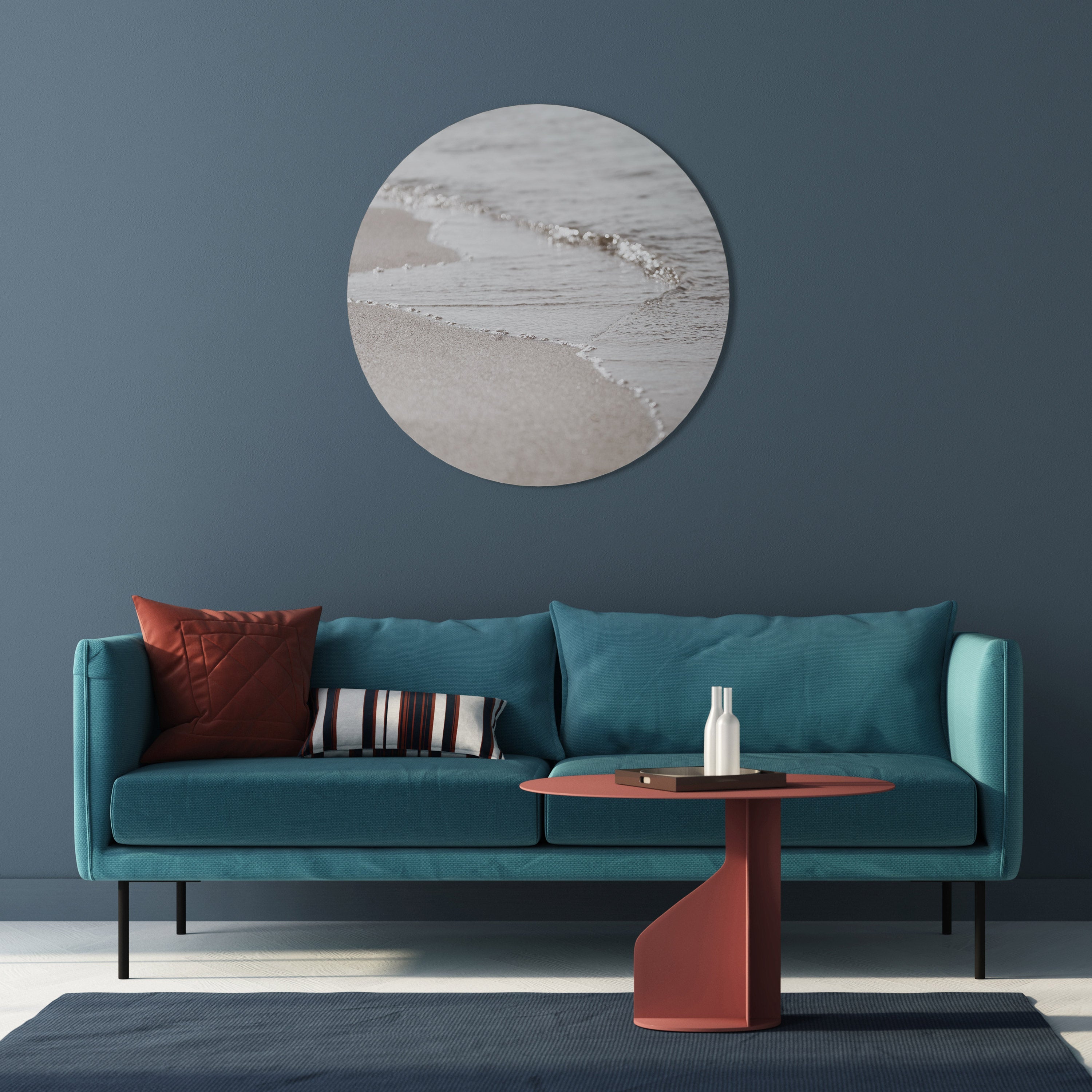 SILKEN SHORELINE DANCE Quadro Redondo Decorativo