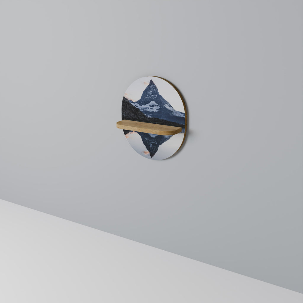 MEMORY OF MATTERHORN Prateleira Oval Decorativa em Efeito Carvalho