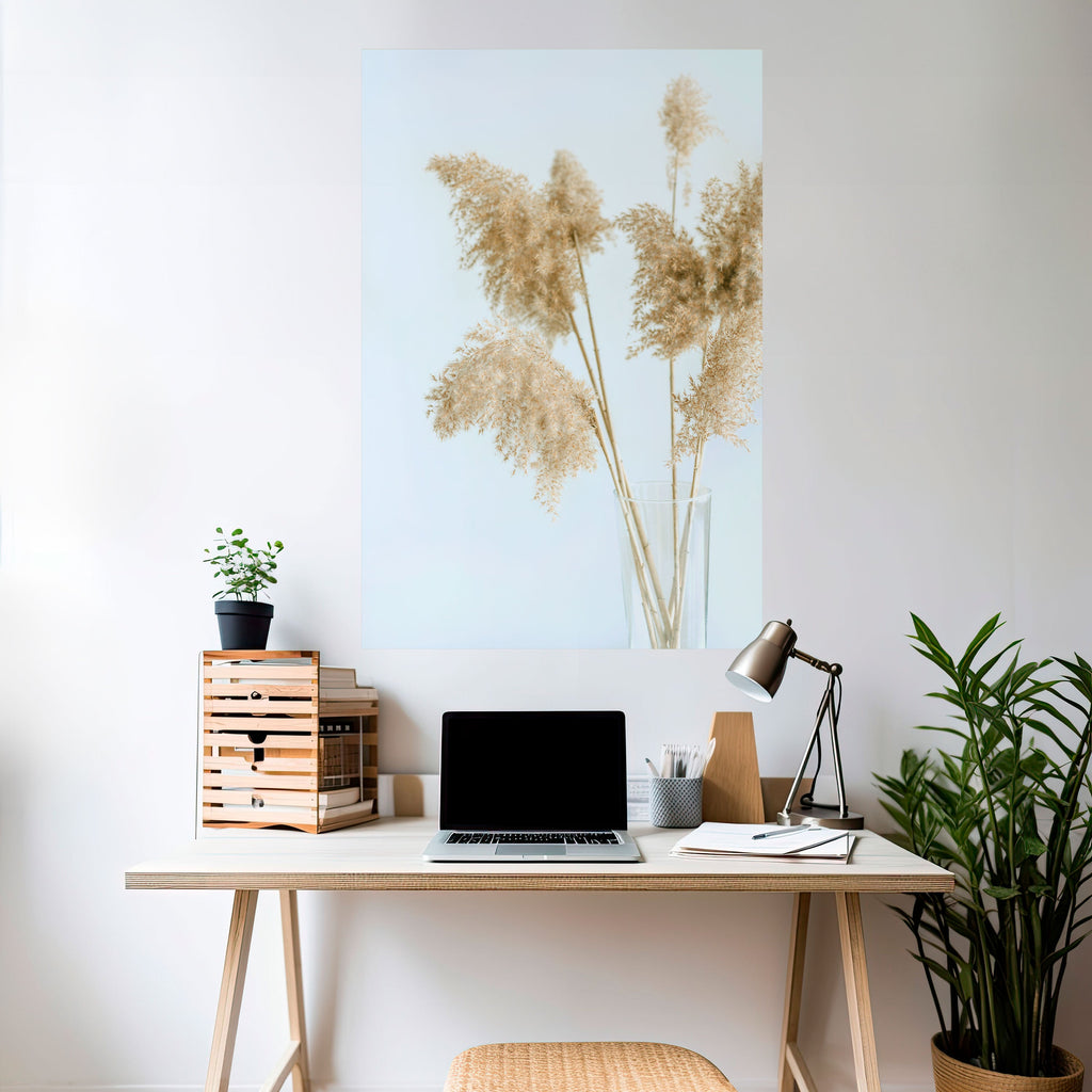 ELEGANT GRASSY SERENITY Poster Vertical Autocolante