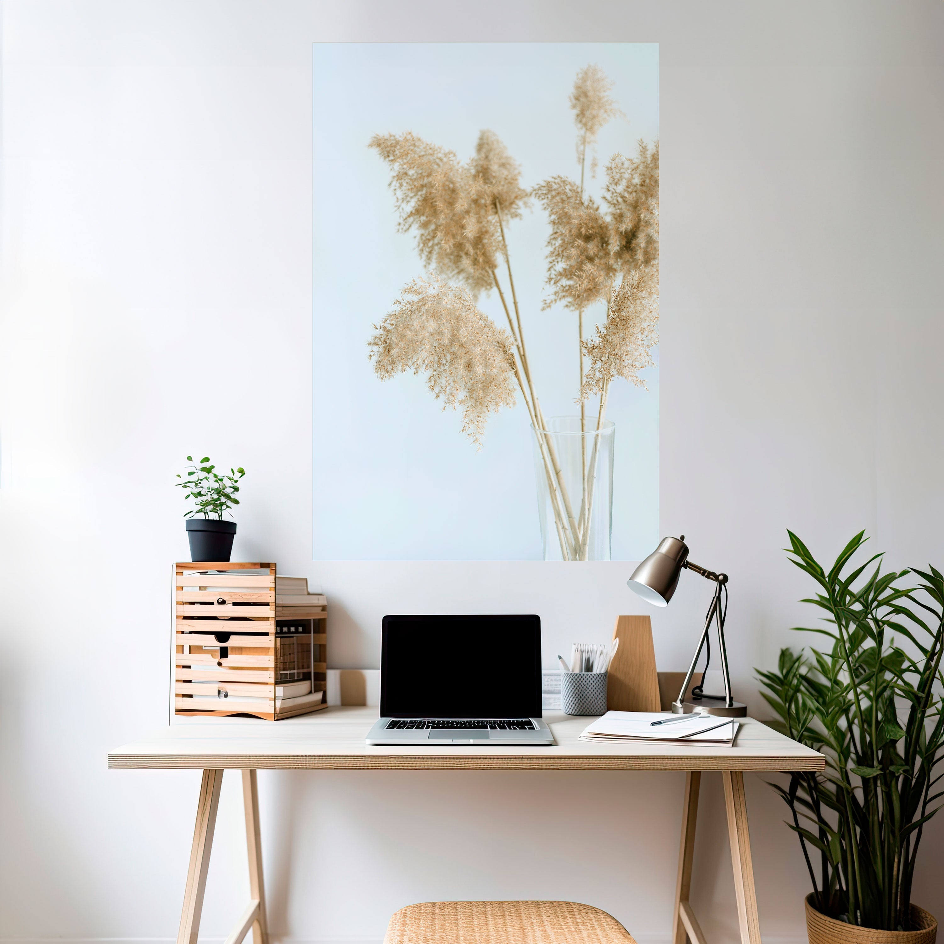 ELEGANT GRASSY SERENITY Poster Vertical Autocolante