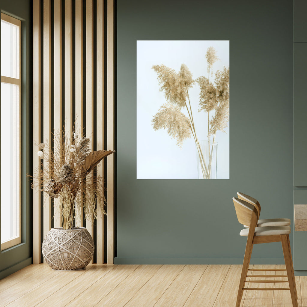 ELEGANT GRASSY SERENITY Poster Vertical Autocolante