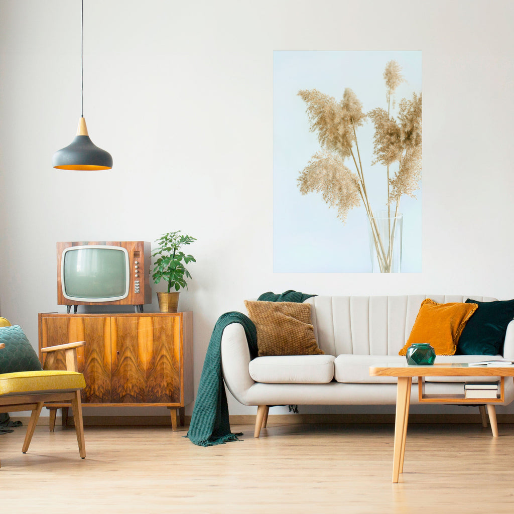 ELEGANT GRASSY SERENITY Poster Vertical Autocolante