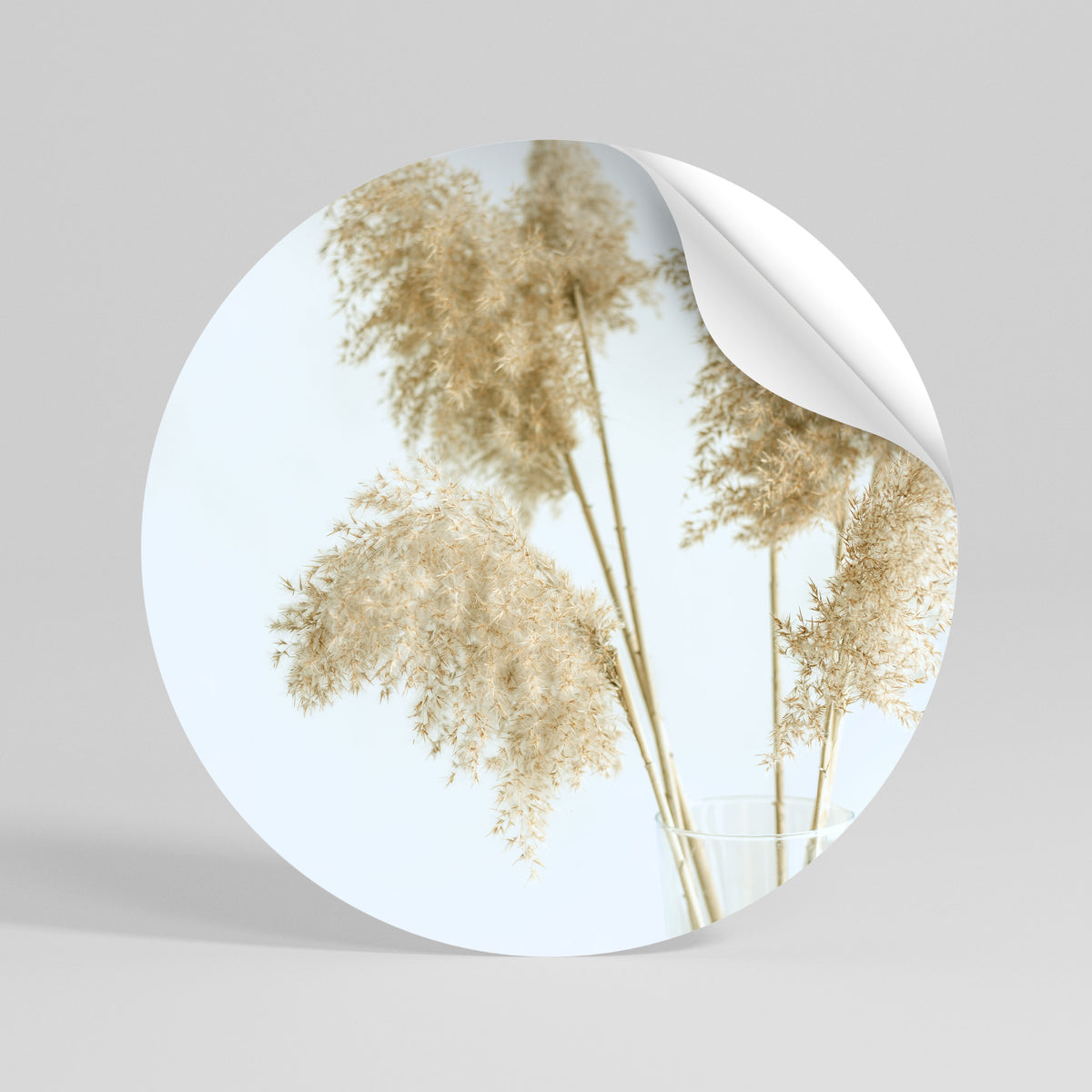 ELEGANT GRASSY SERENITY Autocolante Redondo Removível
