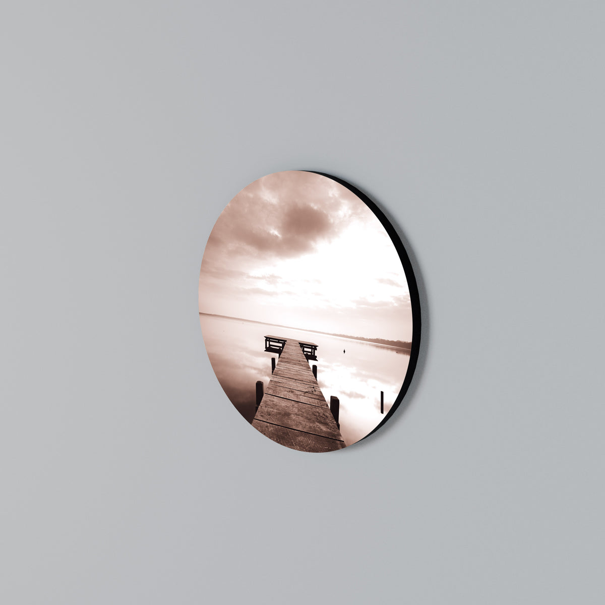 ECHOES OF STILLNESS Arte de Parede Redonda