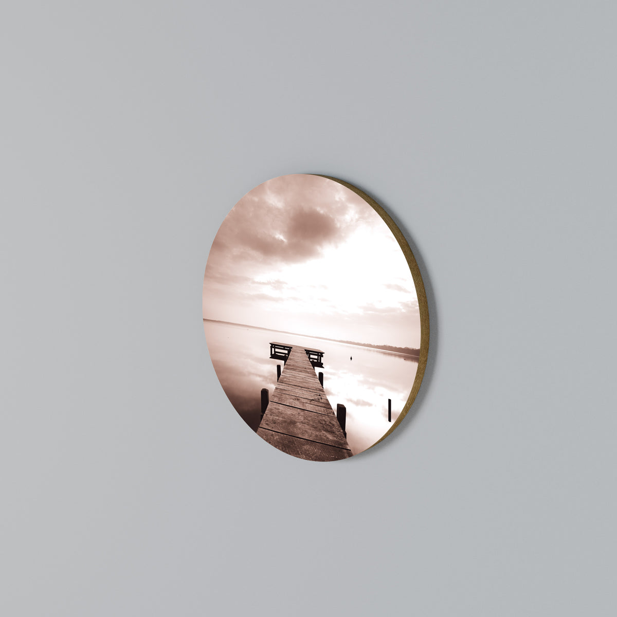 ECHOES OF STILLNESS Arte de Parede Redonda