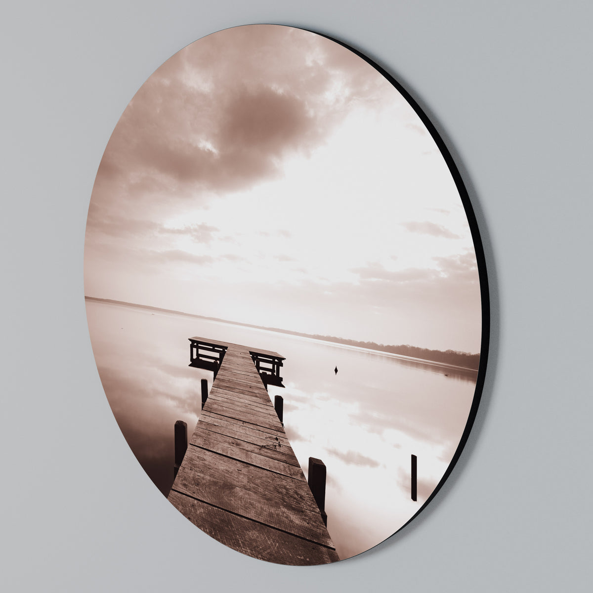 ECHOES OF STILLNESS Arte de Parede Redonda