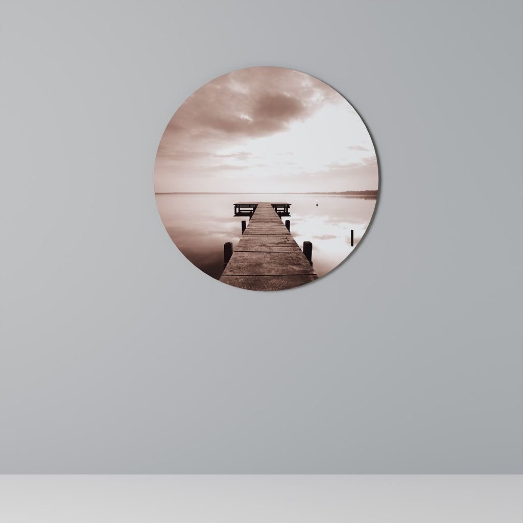 ECHOES OF STILLNESS Quadro Redondo Decorativo