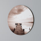 ECHOES OF STILLNESS Quadro Redondo Decorativo