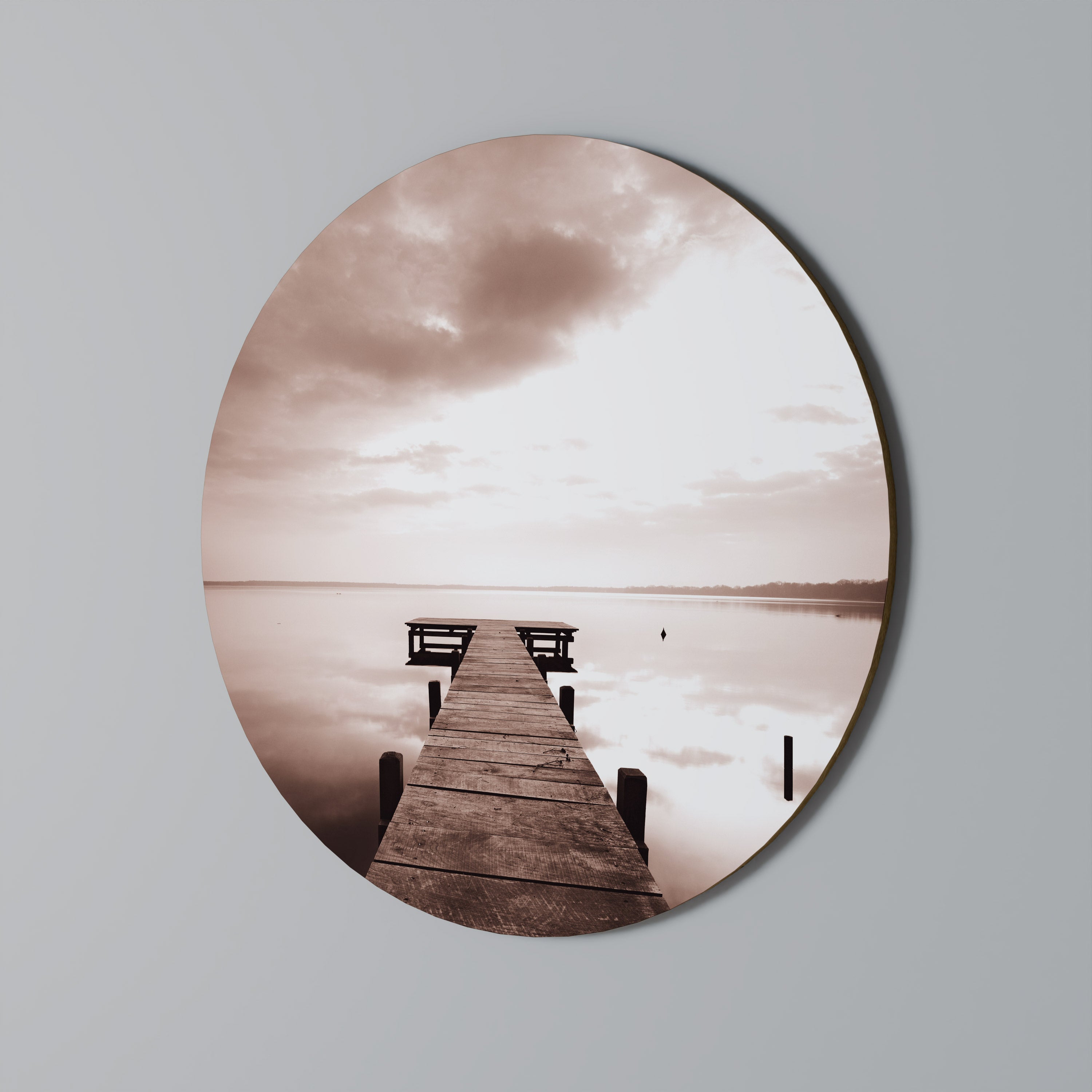 ECHOES OF STILLNESS Quadro Redondo Decorativo