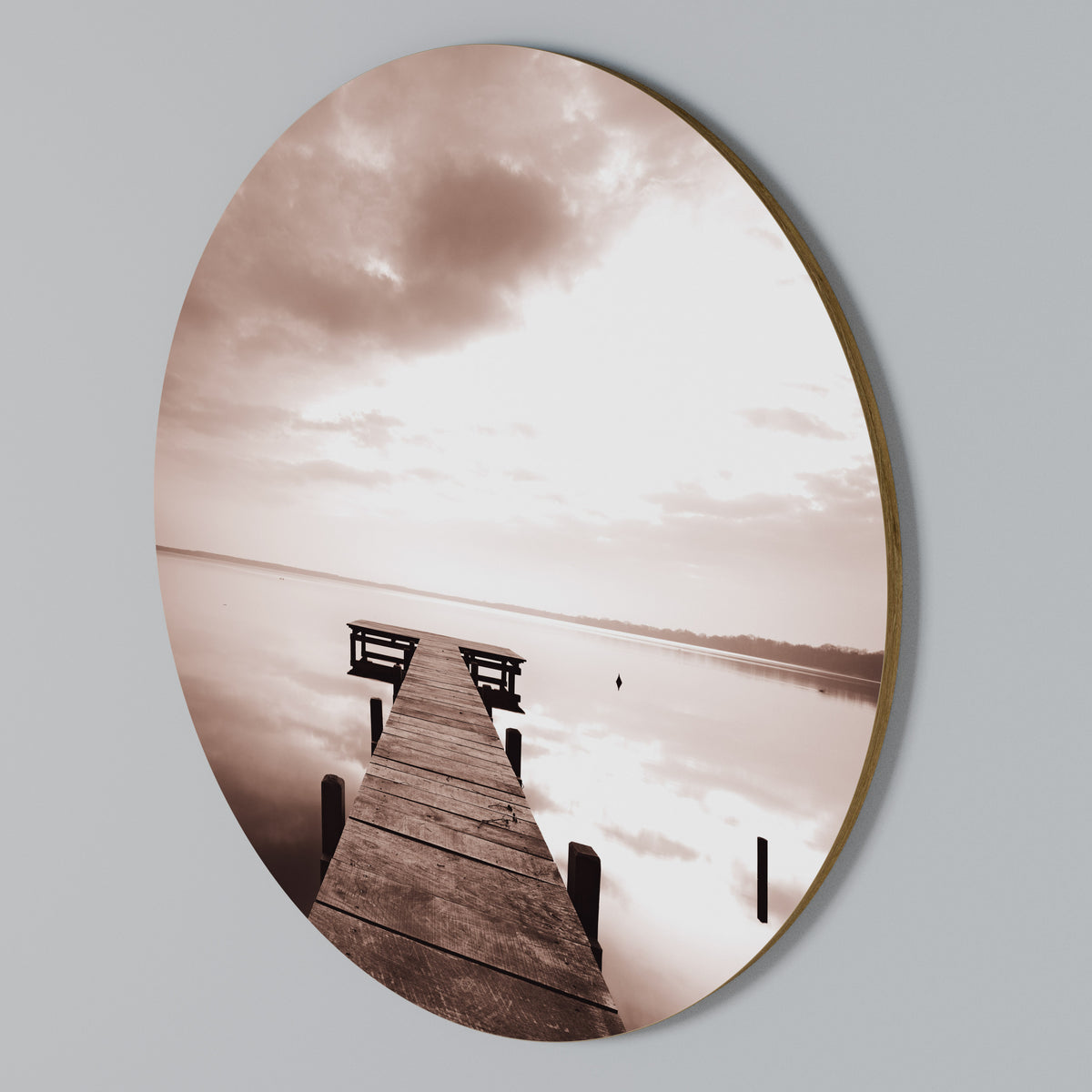 ECHOES OF STILLNESS Arte de Parede Redonda