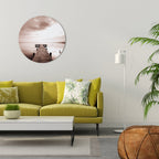 ECHOES OF STILLNESS Quadro Redondo Decorativo