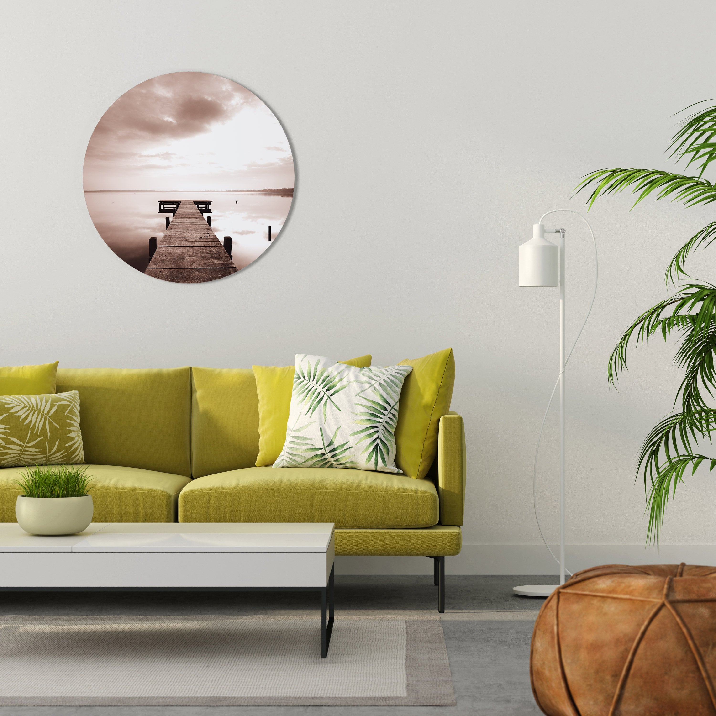 ECHOES OF STILLNESS Quadro Redondo Decorativo