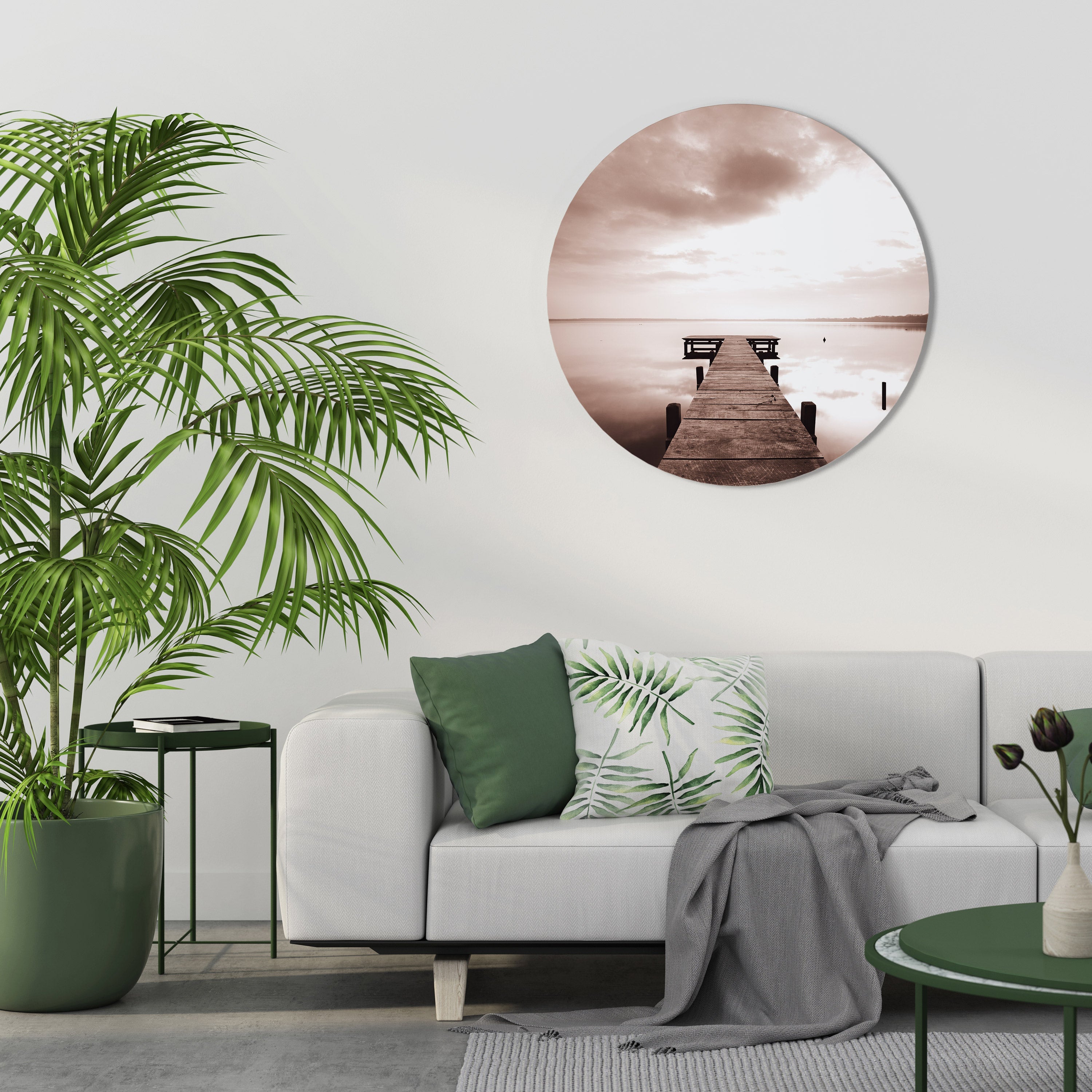 ECHOES OF STILLNESS Quadro Redondo Decorativo