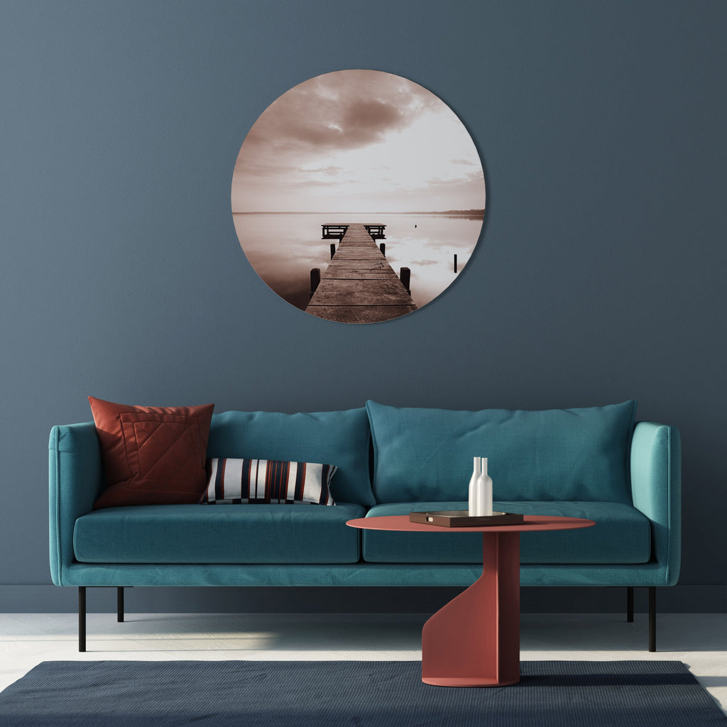 ECHOES OF STILLNESS Quadro Redondo Decorativo