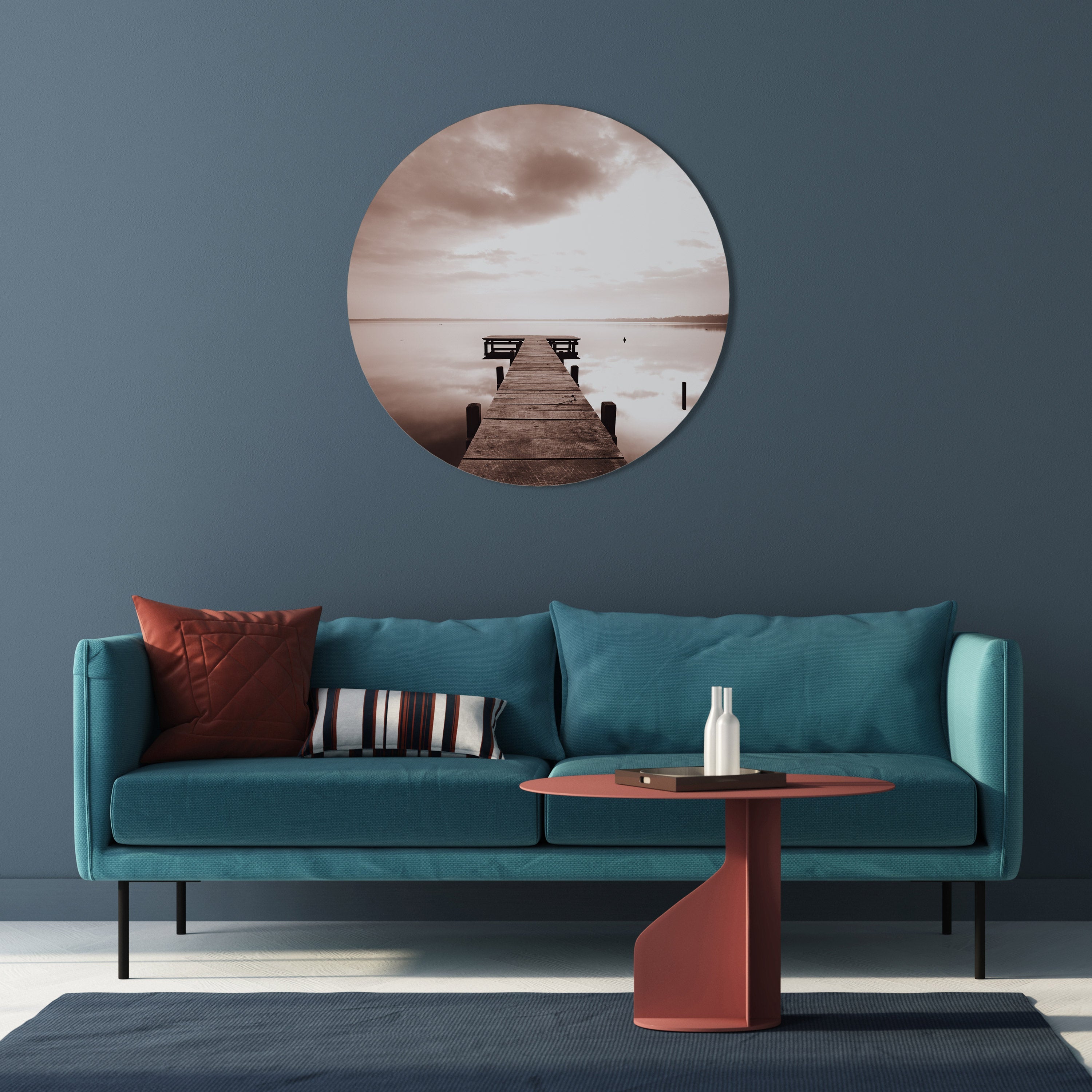 ECHOES OF STILLNESS Quadro Redondo Decorativo