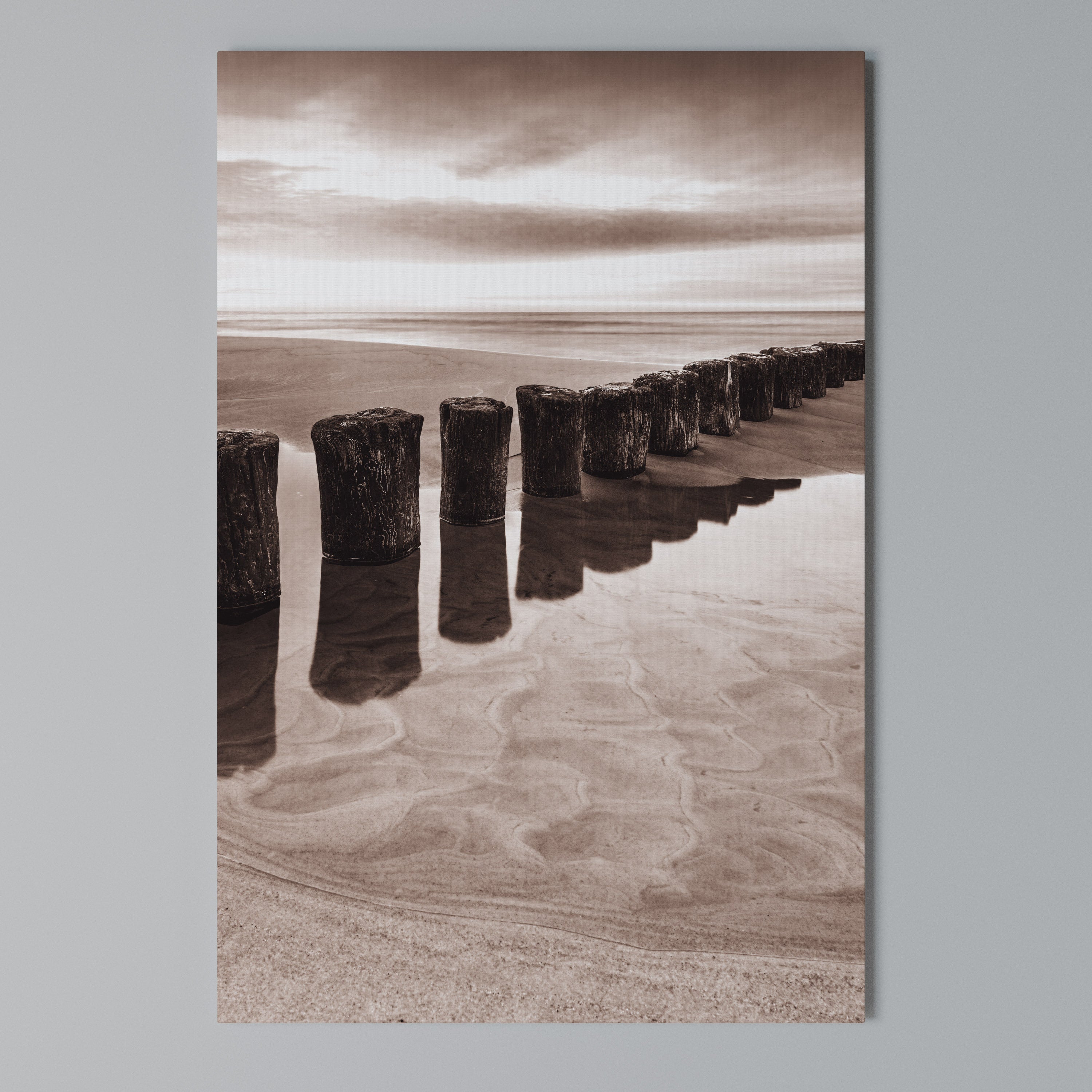 SERENE SHORELINE SEQUENCE Quadro em tela vertical