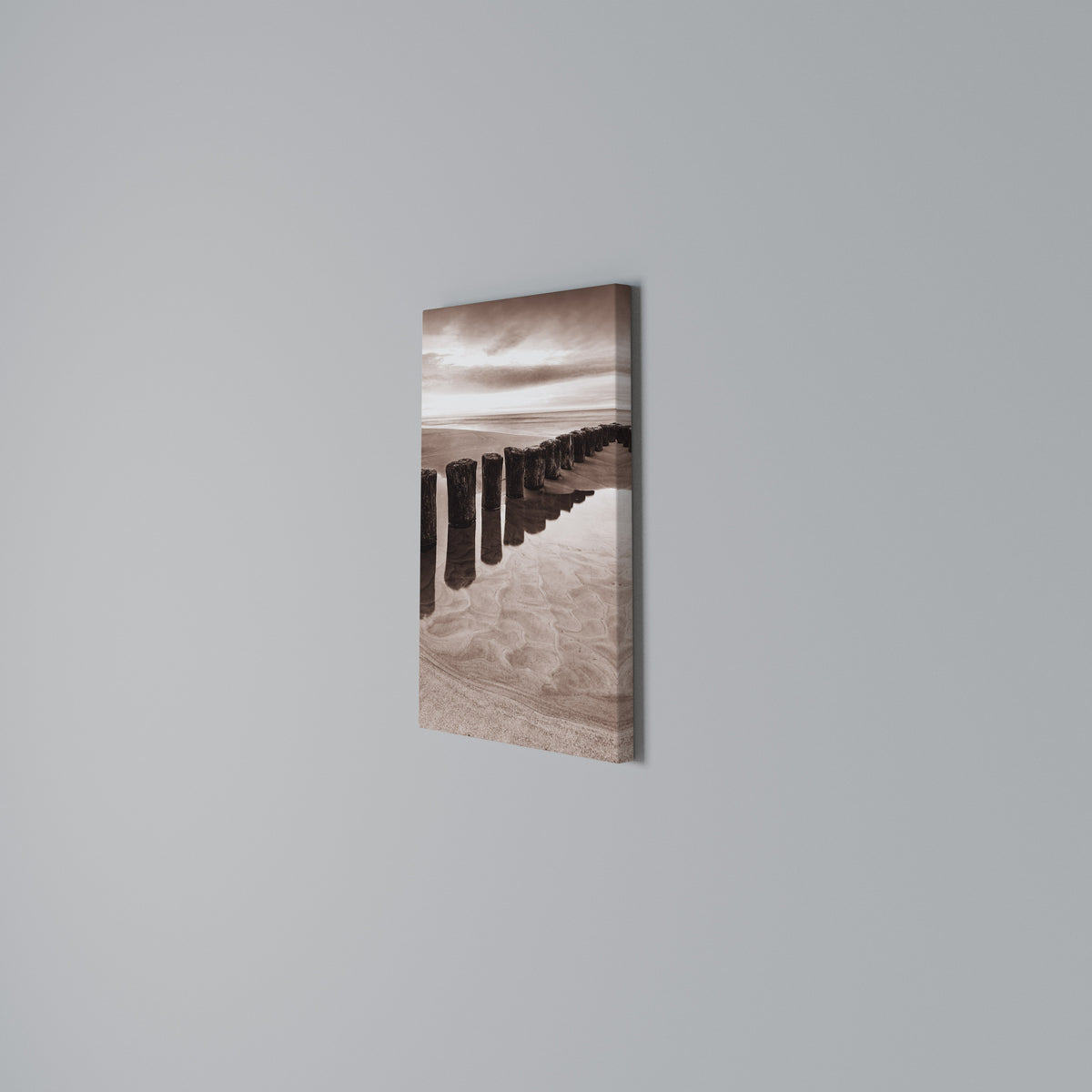 SERENE SHORELINE SEQUENCE Vertical Canvas Print