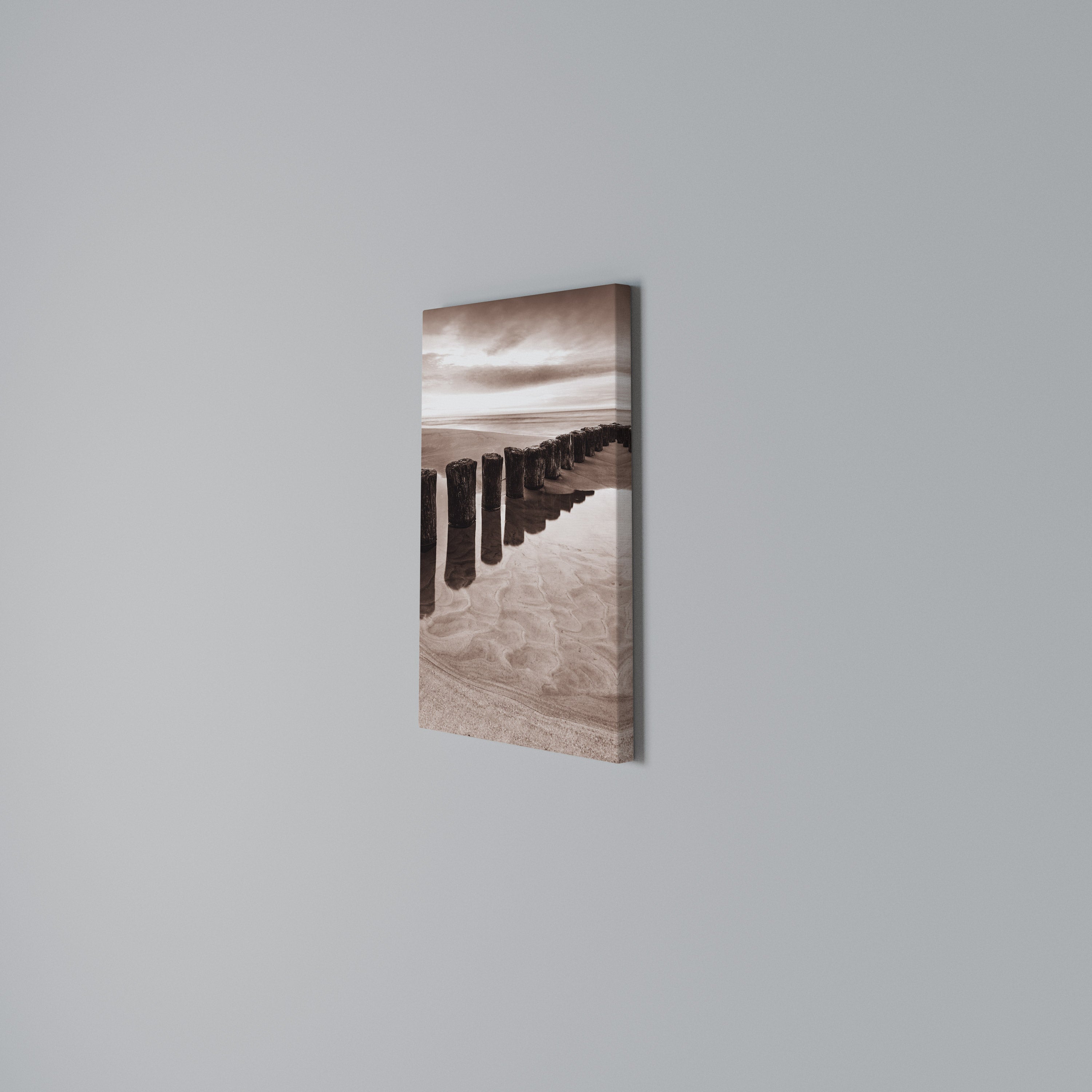 SERENE SHORELINE SEQUENCE Quadro em tela vertical