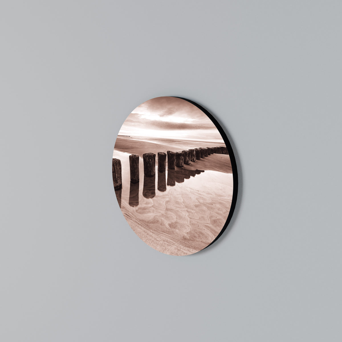 SERENE SHORELINE SEQUENCE Arte de Parede Redonda