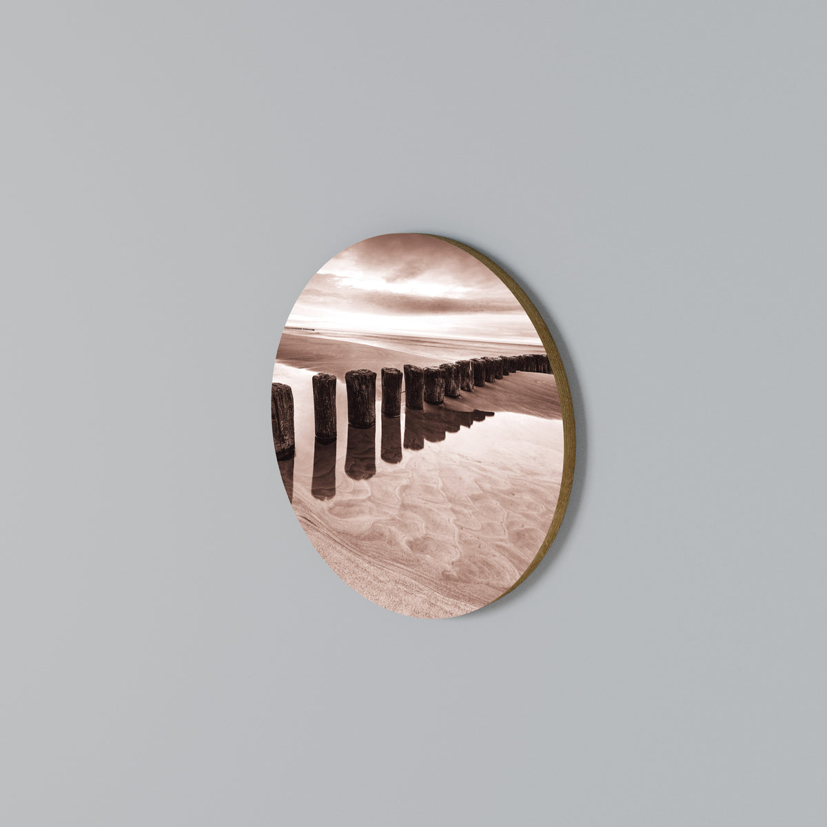 SERENE SHORELINE SEQUENCE Arte de Parede Redonda