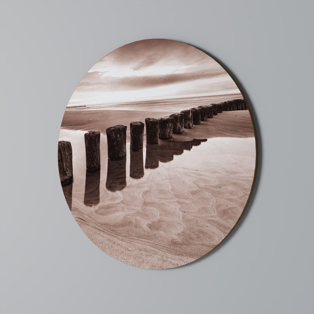 SERENE SHORELINE SEQUENCE Quadro Redondo Decorativo