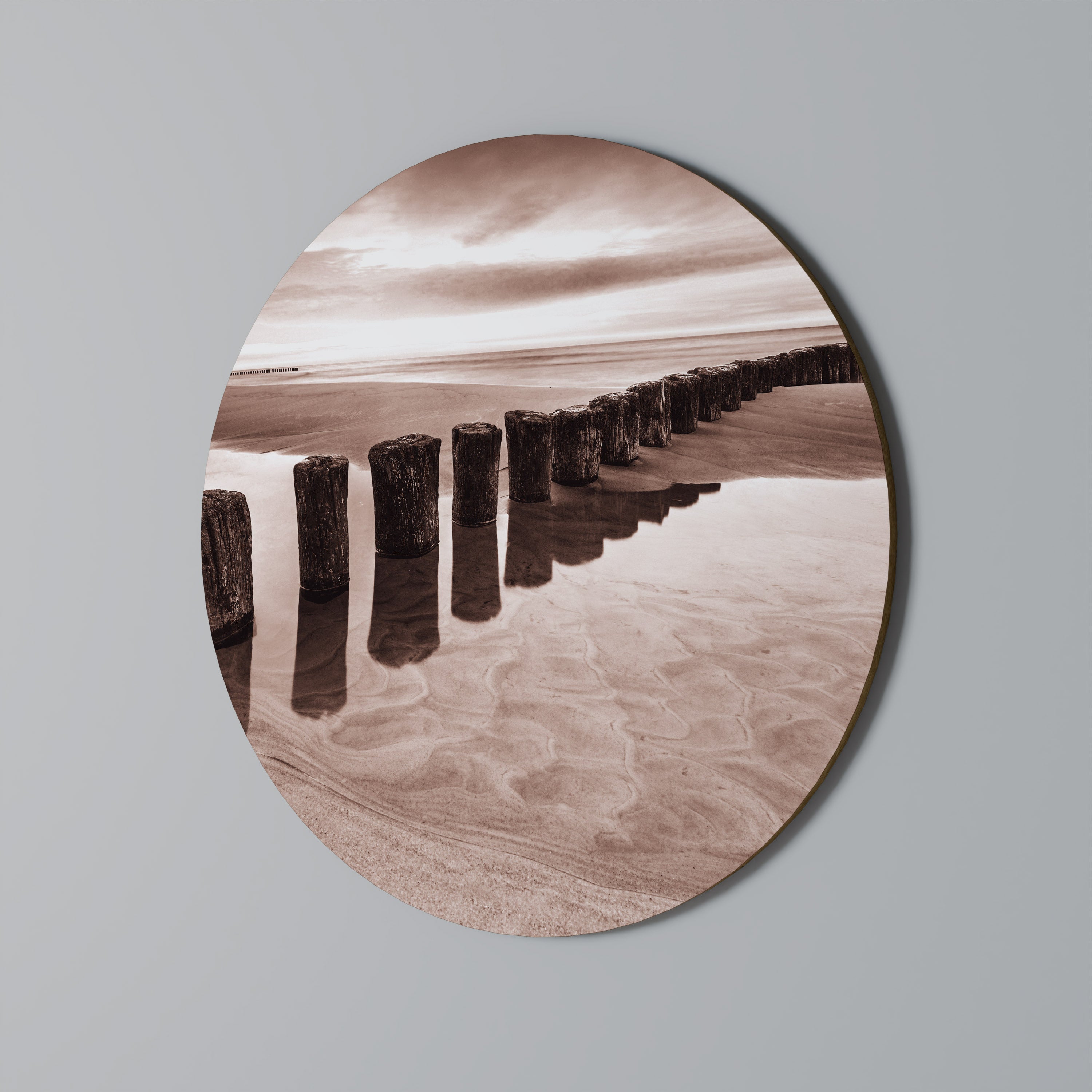 SERENE SHORELINE SEQUENCE Quadro Redondo Decorativo