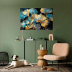 GLIMMERING GINKGO DREAMS Peel and Stick Horizontal Poster