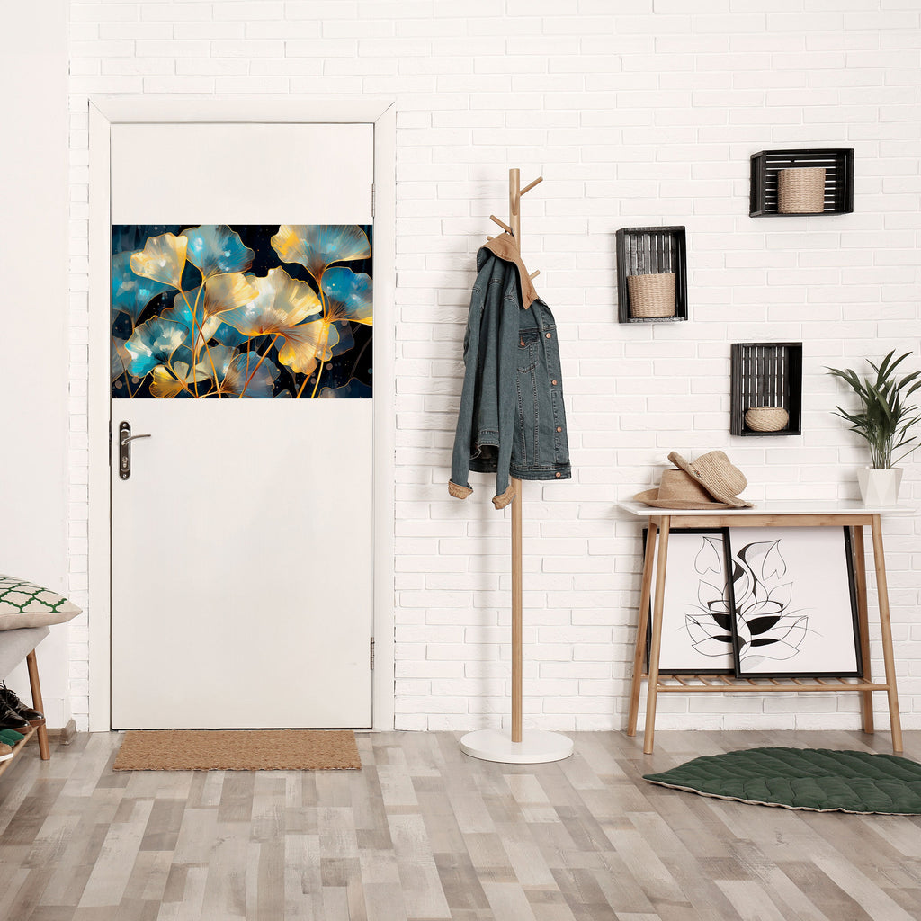 GLIMMERING GINKGO DREAMS Peel and Stick Horizontal Poster