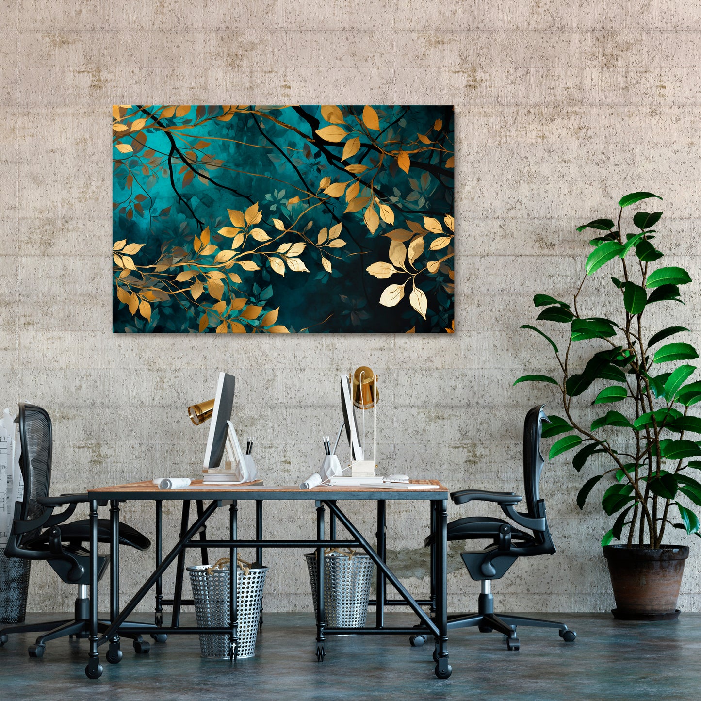 LUSH TURQUOISE Horizontal Canvas Print