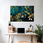 LUSH TURQUOISE Peel and Stick Horizontal Poster