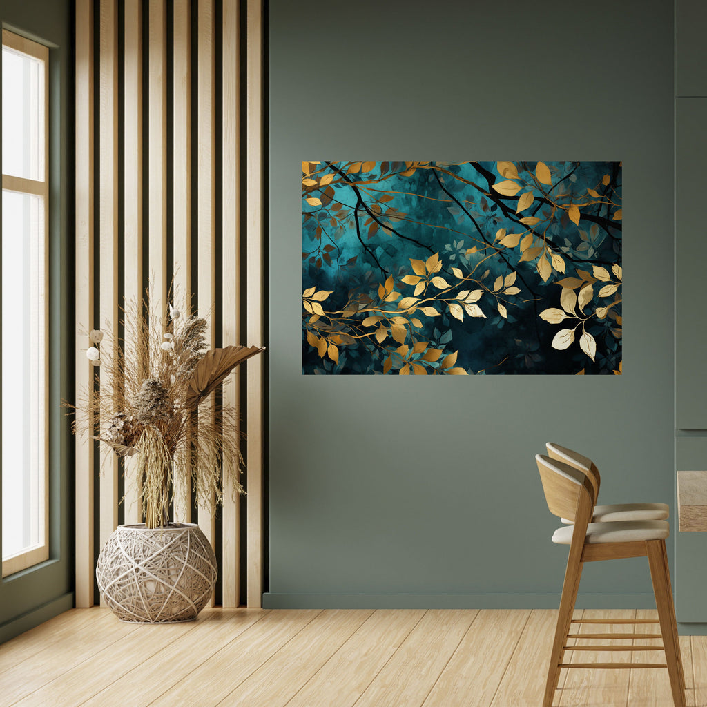 LUSH TURQUOISE Peel and Stick Horizontal Poster