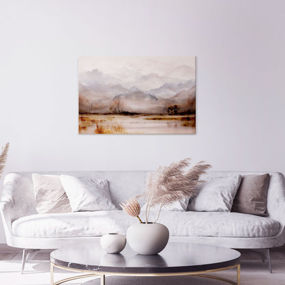 MISTY HORIZONS UNVEILED Horizontal Canvas Print