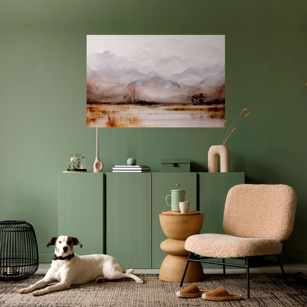 MISTY HORIZONS UNVEILED Peel and Stick Horizontal Poster