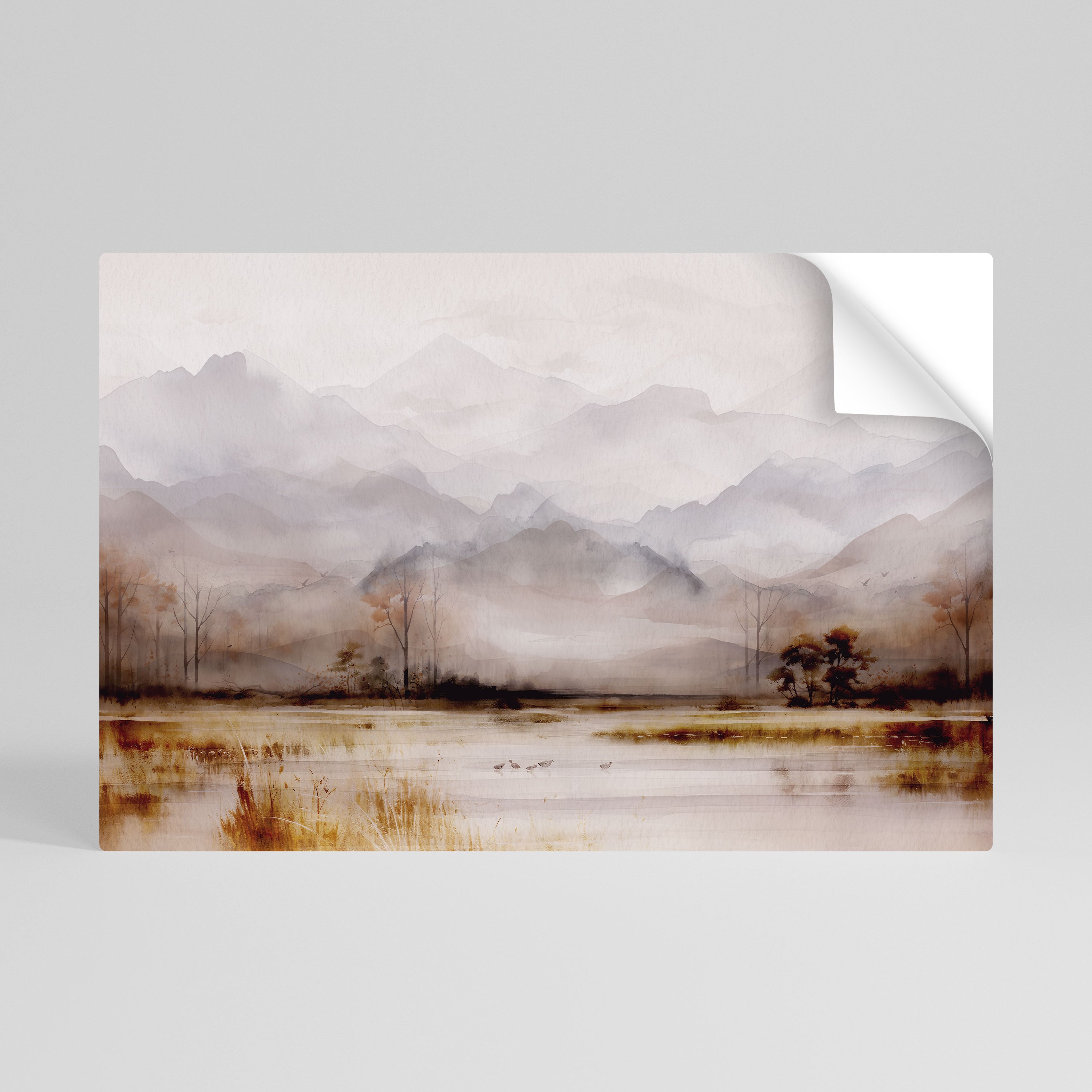 MISTY HORIZONS UNVEILED Póster Autocolante Horizontal