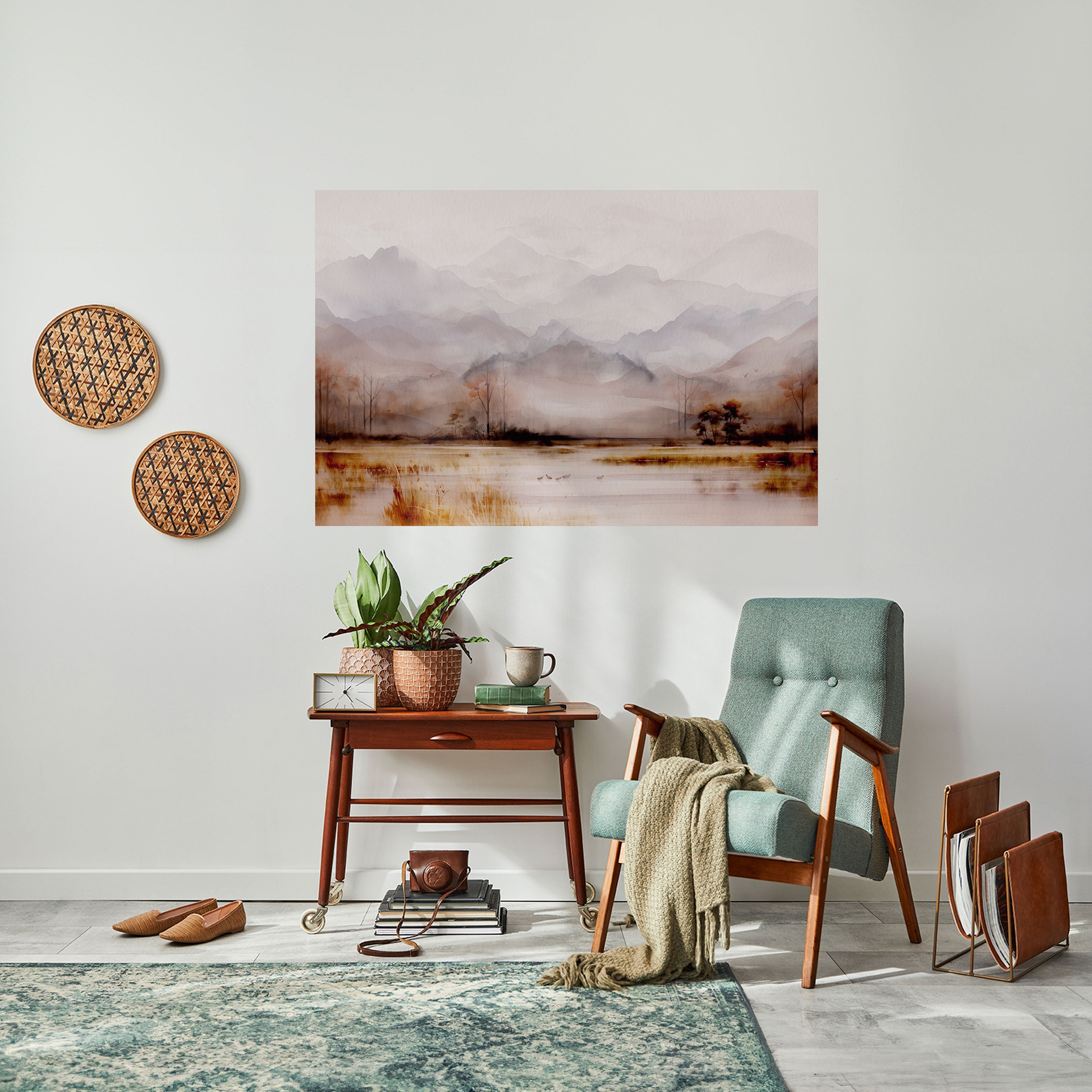 MISTY HORIZONS UNVEILED Peel and Stick Horizontal Poster