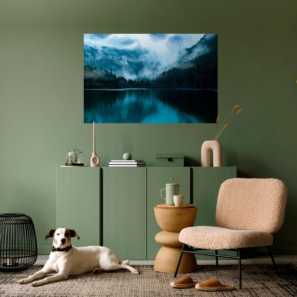 MYSTICAL MIST REFLECTIONS Peel and Stick Horizontal Poster