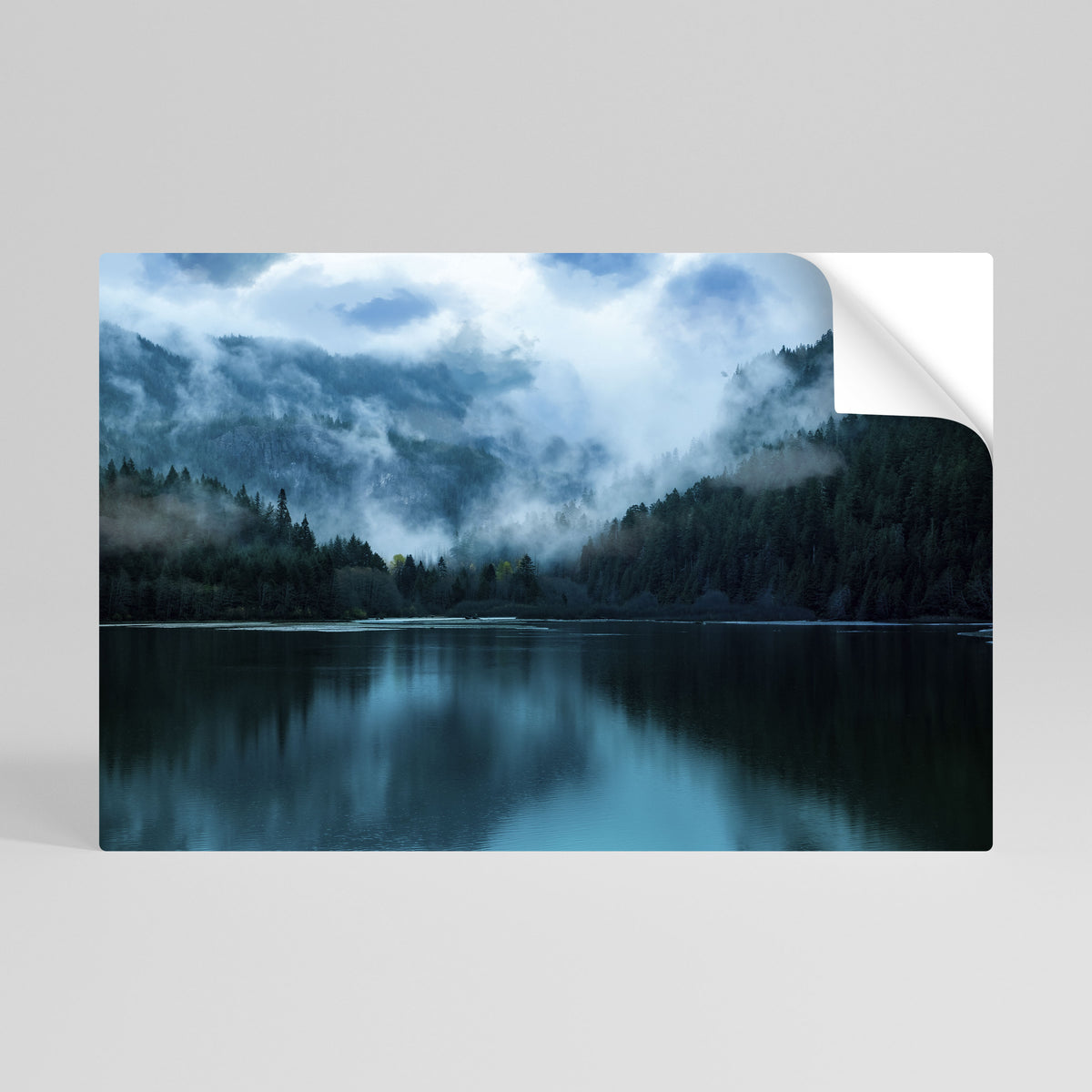 MYSTICAL MIST REFLECTIONS Póster Autocolante Horizontal