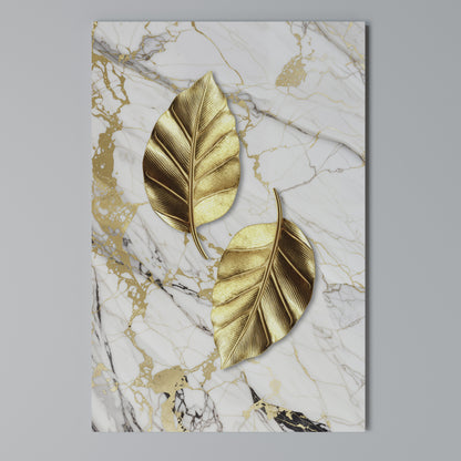 MARBLE MEETS NATURE Quadro em tela vertical