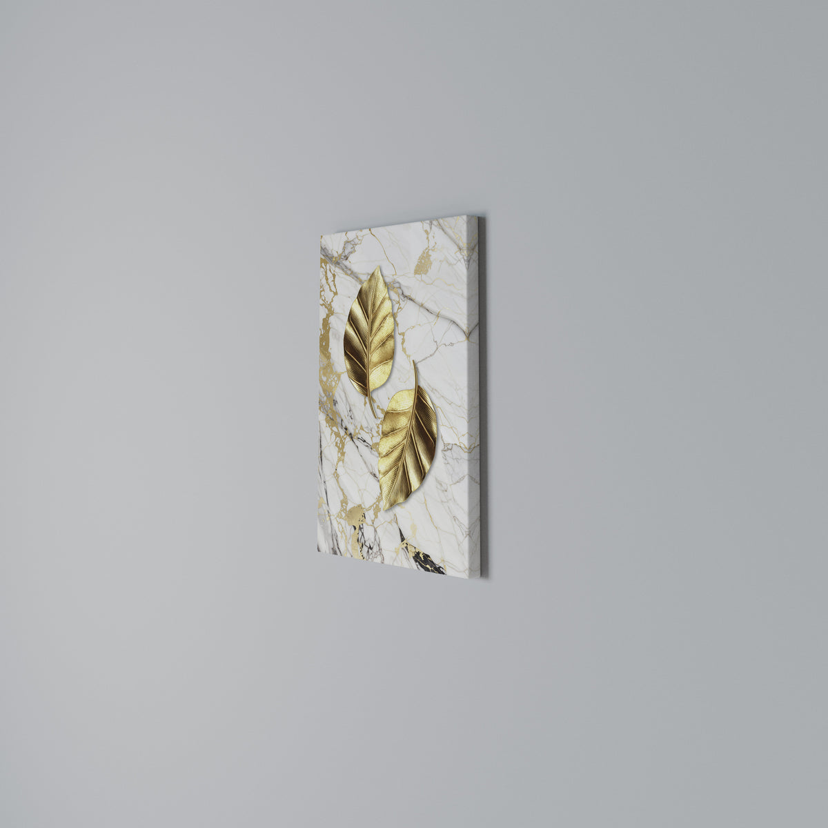 MARBLE MEETS NATURE Quadro em tela vertical