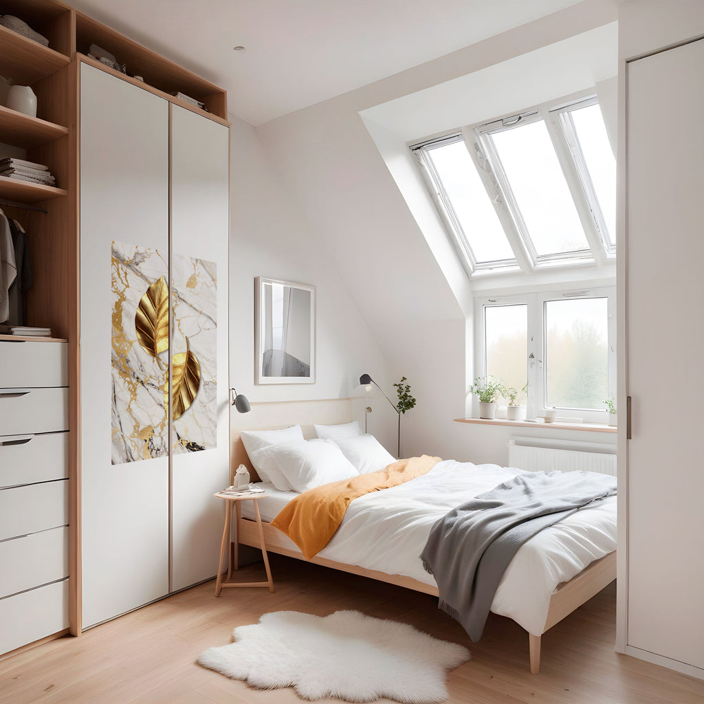 MARBLE MEETS NATURE Peel and Stick Vertical Poster