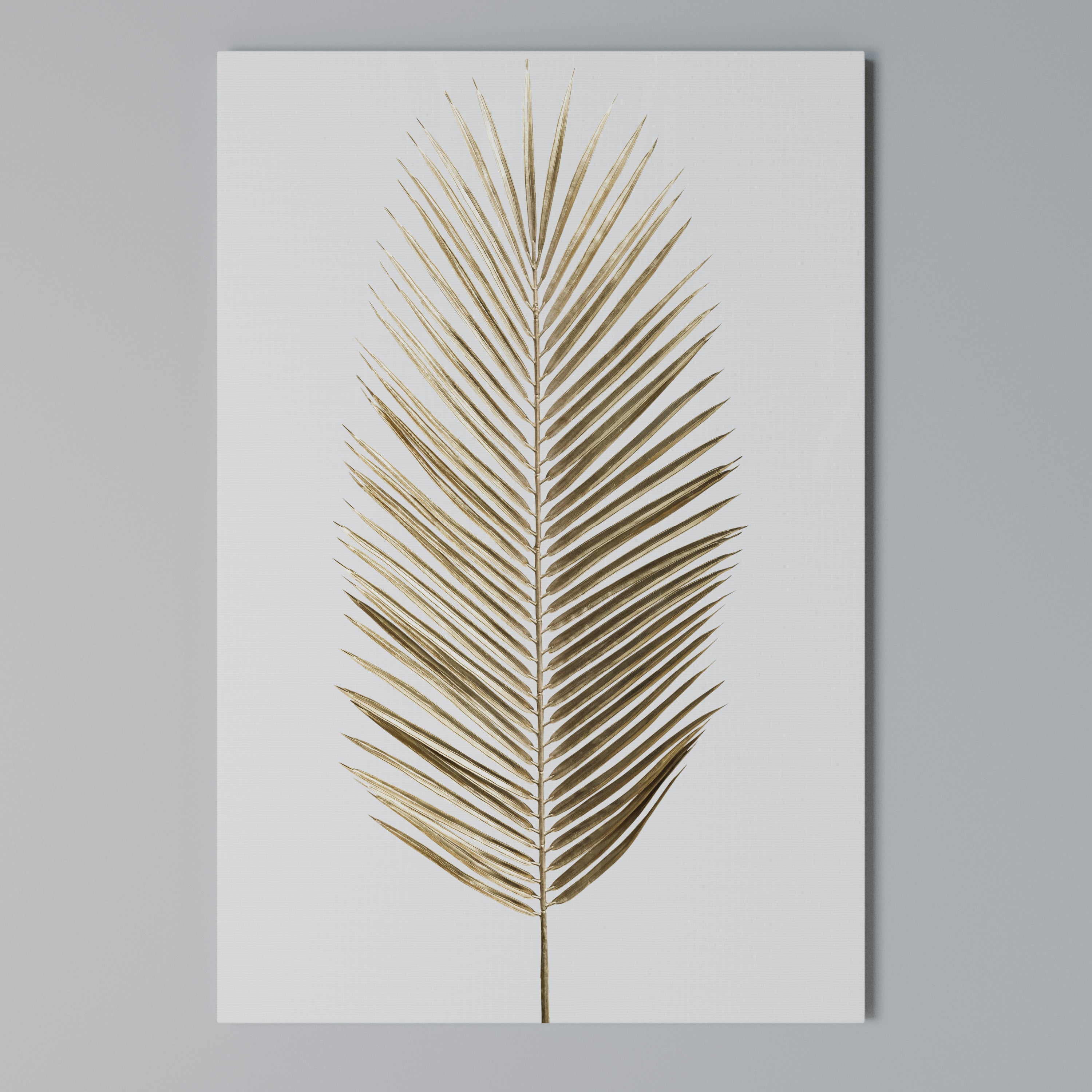 GOLDEN PALM ELEGANCE Quadro em tela vertical